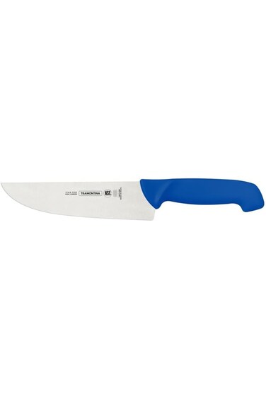 Tramontina Professional 8 Inches Butcher Knife with Stainless Steel Blade and Blue Polypropylene Ha