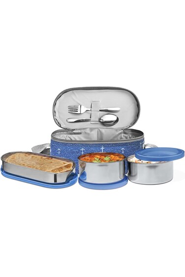 Milton Corporate Lunch Stainless Steel Containers Set of 3, Blue