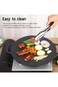 Luqeeg Korean Grill Pan, Double Handle BBQ Griddle, Nonstick Round Griddle Grill Pan Outdoor Stoves