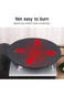 Luqeeg Korean Grill Pan, Double Handle BBQ Griddle, Nonstick Round Griddle Grill Pan Outdoor Stoves