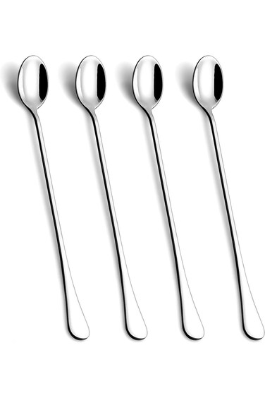 9.5-Inch Long Handle Spoon, Ice Tea Spoons, Ice Cream Spoon, Long Coffee Spoons, Stainless Steel St