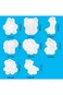 KASTWAVE 8pcs Cookie Cutters Stamper, Animal Cookie Cutters 8 Pcs Fondant Cutters Plunger Cookie St
