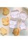 KASTWAVE 8pcs Cookie Cutters Stamper, Animal Cookie Cutters 8 Pcs Fondant Cutters Plunger Cookie St