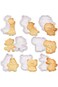 KASTWAVE 8pcs Cookie Cutters Stamper, Animal Cookie Cutters 8 Pcs Fondant Cutters Plunger Cookie St