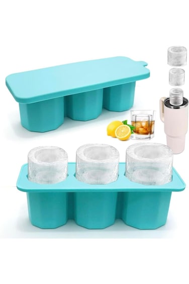 Erweicet Ice Cube Tray for Stanley Cup tumbler, Silicone Ice Tray Water Bottle Ice Cube Tray with L