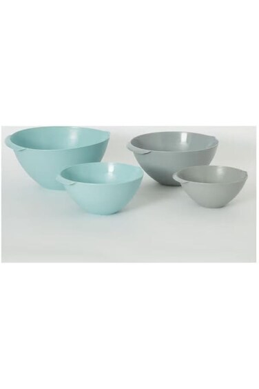 AMGREEN 4-Piece Royal Mixing Bowl Set Blue/Grey 21.7x21.7x10.3cm