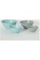 AMGREEN 4-Piece Royal Mixing Bowl Set Blue/Grey 21.7x21.7x10.3cm