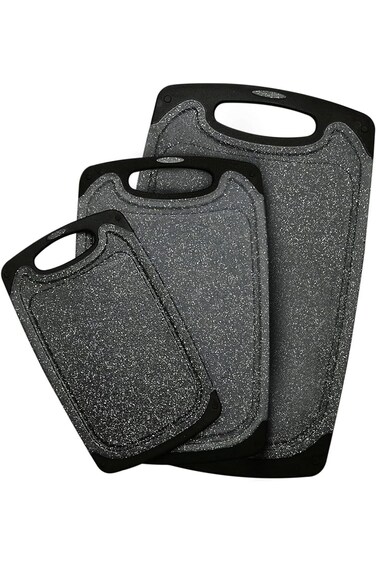 Aputue Kitchen Cutting Board, 3 pcs Professional Chopping Boards Sets, No BPA Cutting Board with Gr