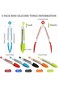 5 PCS 7 Inch Silicone Tongs With Silicone Tips,Stainless Steel Cooking Tongs for Frying