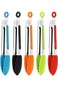 5 PCS 7 Inch Silicone Tongs With Silicone Tips,Stainless Steel Cooking Tongs for Frying