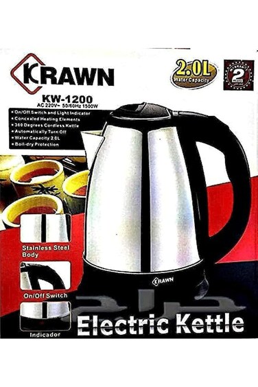 Krawn Electric Kettle (Capacity 2L)