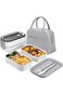 bpa Stainless Steel Lunch Box for Adults &amp; Kids with Insulated Lunch Bag, Insulated Bento Lunch Box