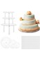 2 Pack Cake Dowel Rods Set, with 6 Pcs Cake Boards, 18 Pieces Cake Dowels for Tiered Cakes, Plastic