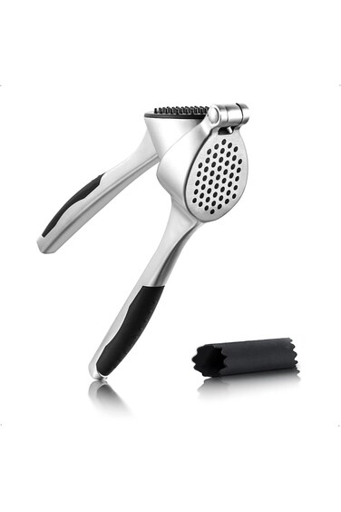 X spring Garlic Press, Garlic Mincer with Ergonomic Grip Handle, Professional Garlic Presser Crushe