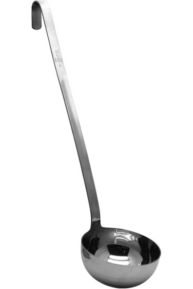 ملعقة مغرفة RAJ الاحترافية، فضية، 12 سم، RPL005، مغرفة عميقة للحساء، مغرفة حليب، مغرفة كاري