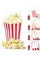 XIEHE Red Striped Popcorn Boxes - Carnival Parties Mini Paper Popcorn and Candy Containers, Party S