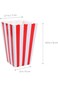 XIEHE Red Striped Popcorn Boxes - Carnival Parties Mini Paper Popcorn and Candy Containers, Party S