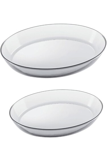 طقم أطباق بيضاوية من مارينكس، قطعتين، أبيض