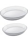 طقم أطباق بيضاوية من مارينكس، قطعتين، أبيض