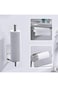 Tazweeq Paper Towel Holder, Self-adhesive or Drilling Paper Towel Holder Under Cabinet, Brushed Nic