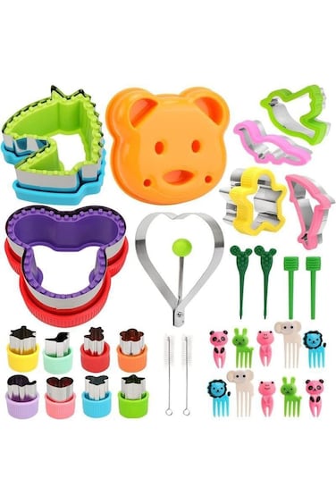 مجموعة قواطع بسكويت ساندويتش من الفولاذ المقاوم للصدأ مكونة من 32 قطعة، قواطع صغيرة للخضراوات والفواكه، مناسبة للطعام