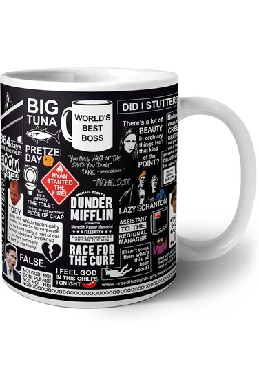 HIKER Ceramic Drinking Tea Coffee Cup, The Office Merchandise Michael Scott Tv Series Printed Coffe