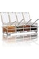 Tazweeq Spice Boxes, Seasoning Box, 4 Pieces Clear Seasoning Storage Container for Spice Salt Sugar