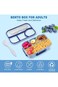 Azonee Lunch Box, Lunch Containers for Adults, Bento Lunch Box for Men Women, 1100ML, 4 Compartment