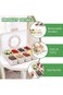 NANAO Food Serving Tray with Lids Stackable Fruit&amp;Veggie Container with 8 Small Dividers Plastic St