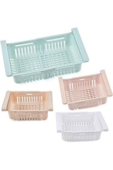 Fridge Organizers Drawers, Retractable Drawer Organizer for Fridge Organizer Pull Out Drawer, Fridg