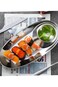 Excefore Stainless Steel Chip and Dip Tray Set, 2 Pcs Oval Sauce Dishes for Snacks, Sushi, and Sala