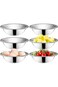 Azonee Small Stainless Steel Bowls 6 Pack, Wide Stainless Steel Flat Rim Flat Base Mixing Bowl, 6 1