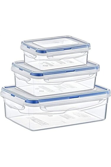 مجموعة علب طعام بقفل من الصقر NA-33998، مكونة من 3 قطع