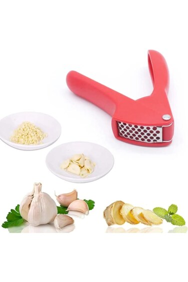 Hand-Held Garlic Press Crusher Kitchen gadgets,plastic handle stainless steel manual garlic press D