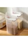 4pcs Cereal &amp; Dry Food Storage Containers with Measuring Cup, Airtight Plastic Kitchen Storage Orga