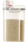 4pcs Cereal &amp; Dry Food Storage Containers with Measuring Cup, Airtight Plastic Kitchen Storage Orga