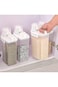 4pcs Cereal &amp; Dry Food Storage Containers with Measuring Cup, Airtight Plastic Kitchen Storage Orga