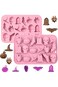 YRQX 2 Pack Halloween Chocolate Mold, 3D Silicone Candy Molds, Halloween Baking Mold, Skull Pumpkin