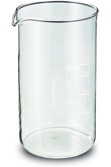 Easyworkz Borosilicate Glass Replacement Beaker for 12oz French Press Coffee Maker