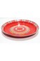 طبق الرماية مطلي بالمينا أحمر - 40 سم