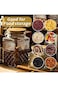 OctStory Large Glass Storage Jar, 2200ml Glass Food Storage Containers with Bamboo Lid, Kitchen con
