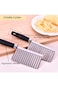 koofull Crinkle Cutter Knife Stainless Steel Cutting Tool for Potato Carrot Chip Vegetable French F