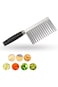 koofull Crinkle Cutter Knife Stainless Steel Cutting Tool for Potato Carrot Chip Vegetable French F