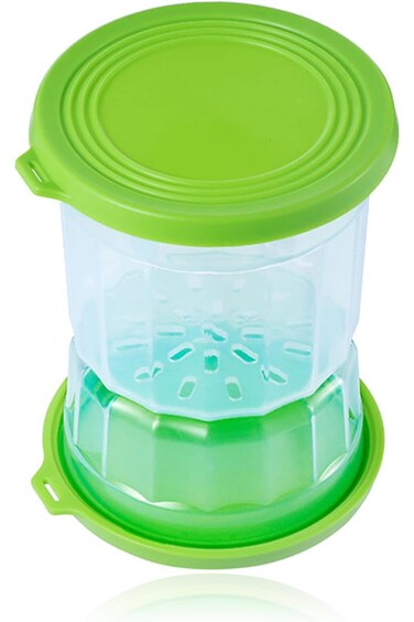 Pickle Container with Strainer, Pickle Jar, Pickle and Olive Hourglass Pot with Strainer Flip for P