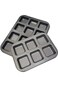Al Mufrij Homeware Two-Piece Pancake Mold Set 12 Cup &amp; 6 Cup 33X26 Cm Black