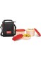 Milton Full Meal 3 Containers Lunch Box - Black   200 + 350 + 500 ML - 3 micro wave safe container