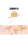 KASTWAVE Toothpick Flags, 200 Pcs Kraft Checkered Toothpick Flags Brown Mini Food Labels Flags for