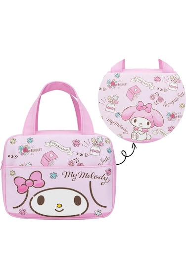 حقيبة غداء وردية، حقيبة معزولة قابلة لإعادة الاستخدام، صندوق غداء بينتو صغير، حاوية نزهة سفر، مثالية