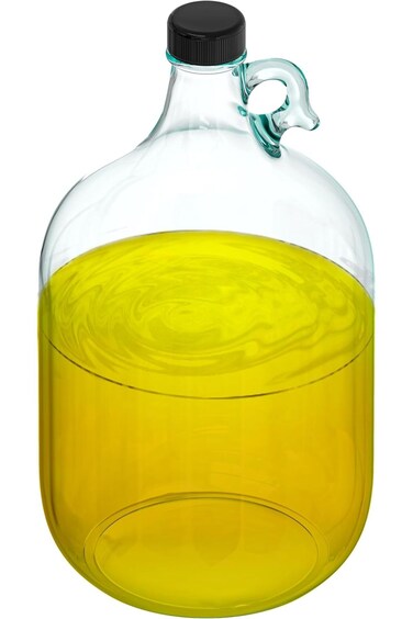 Skywin 1 Gallon Glass Jar With Lid, Water Bottle With 38mm Screw Cap - Clear One Gallon