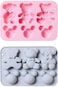 NALACAL 2Pcs Cartoon Bear Silicone Cake Molds, Jello Mold for Kids, DIY Baking Tool for Making Hand